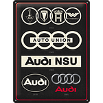 метална табела 30х40 Audi лого еволция