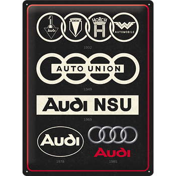 метална табела 30х40 Audi лого еволция