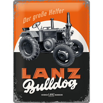 Метална табела 30х40 Трактор Lanz Bulldog