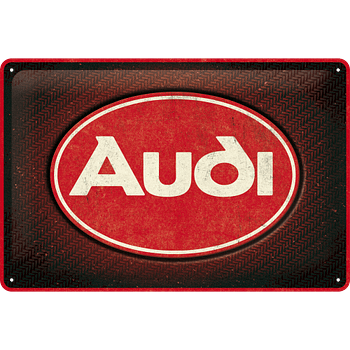 метална табела AUDI лого червено