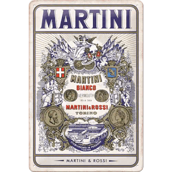 Metalna tabela Martini Bianco
